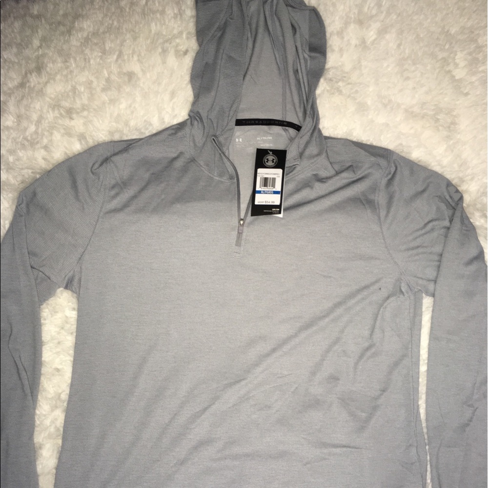 Under Armour Silver 1/4” ZipUp Hoodie Men’s XL,XXL - Picture 4 of 8